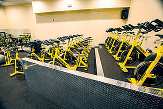 View of the spin room in Retro Fitness Stroudsburg.