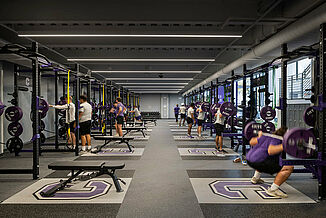 Cornell College - Athletic Performance Cornell College's athletic training facility for athletes to continue performance exercises. The facility installed REGUPOL flooring to promote a safe and durable environment.